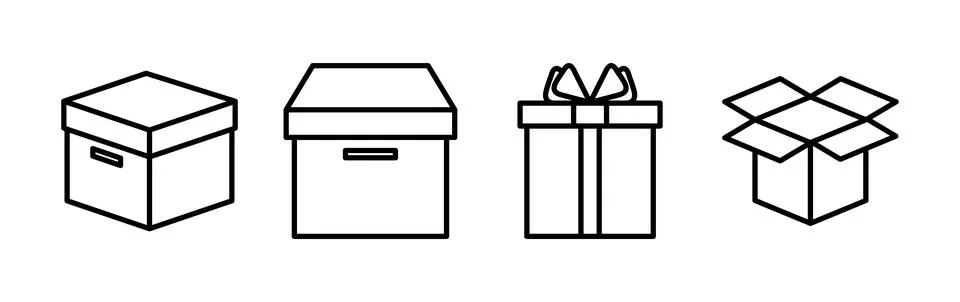 Box icon vector. Box sign. delivery package. parcel box. Stock Illustration