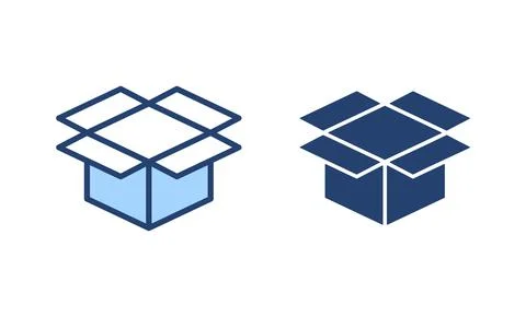 Box icon vector. box sign and symbol, parcel, package Illustrazione stock