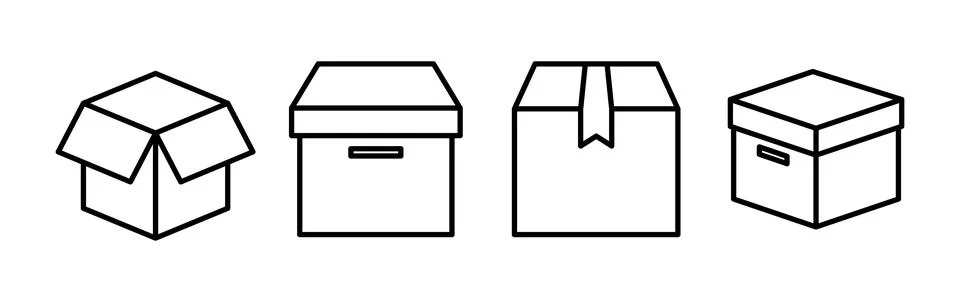 Box icon vector. Box sign. delivery package. parcel box. Stock Illustration