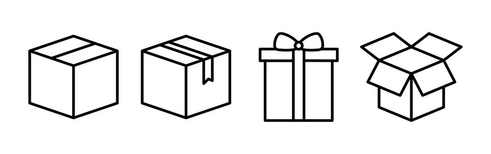 Box icon vector. Box sign. delivery package. parcel box. Illustrazione stock