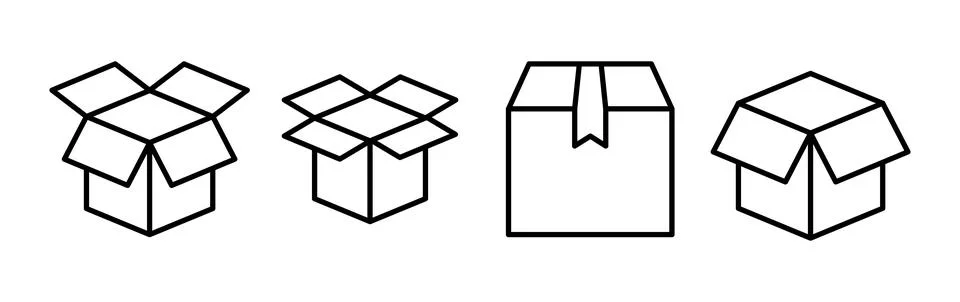Box icon vector. Box sign. delivery package. parcel box. 스톡 일러스트