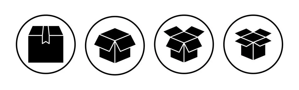 Box icon vector. Box sign. delivery package. parcel box. Illustrazione stock