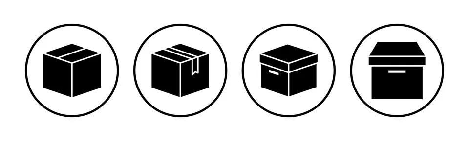 Box icon vector. Box sign. delivery package. parcel box. Stock Illustration