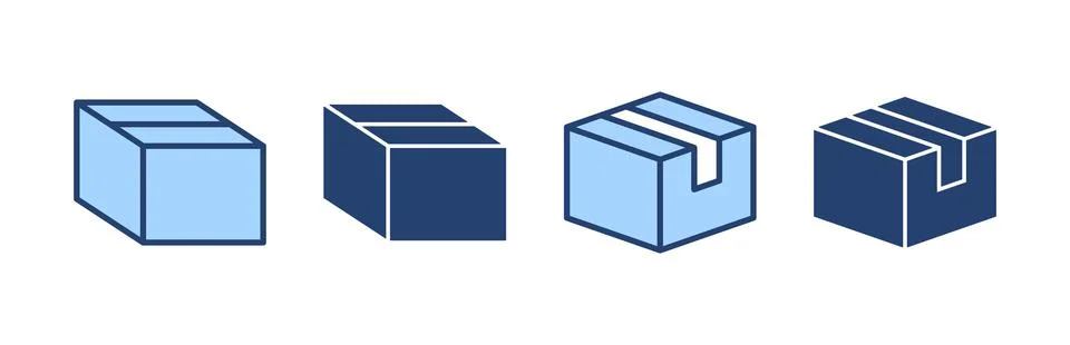 Box icon vector. box sign and symbol, parcel, package Stock Illustration