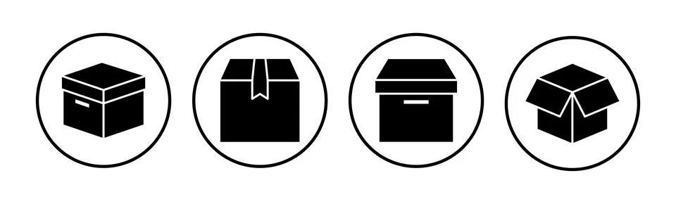 Box icon vector. Box sign. delivery package. parcel box. 스톡 일러스트