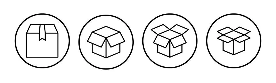 Box icon vector. Box sign. delivery package. parcel box. Illustrazione stock