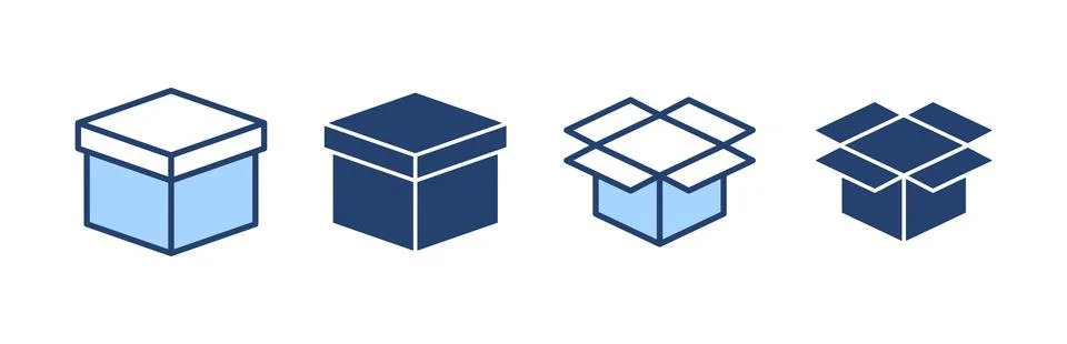 Box icon vector. box sign and symbol, parcel, package Stock Illustration