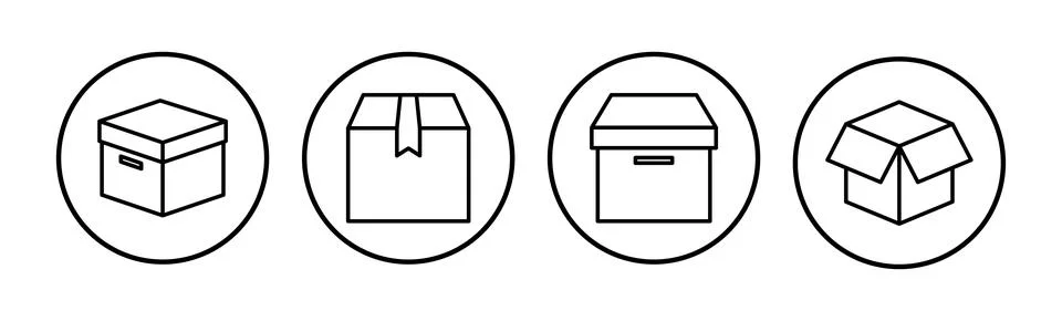 Box icon vector. Box sign. delivery package. parcel box. Illustrazione stock