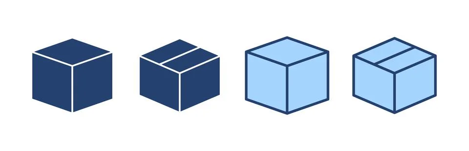Box icon vector. box sign and symbol, parcel, package Stock Illustration