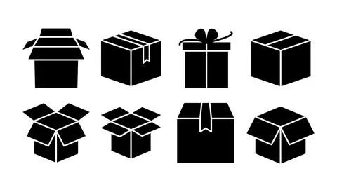 Box icon vector. Box sign. delivery package. parcel box. Stock Illustration