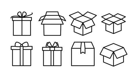 Box icon vector. Box sign. delivery package. parcel box. イラスト素材