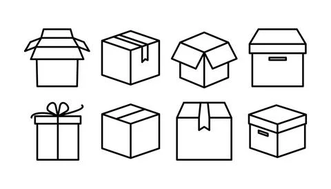 Box icon vector. Box sign. delivery package. parcel box. Illustrazione stock