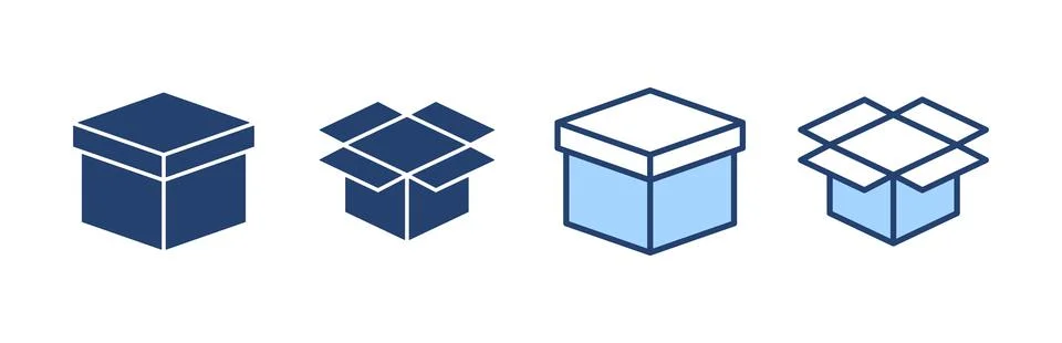 Box icon vector. box sign and symbol, parcel, package Stock Illustration