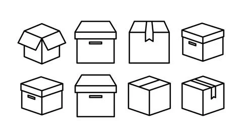 Box icon vector. Box sign. delivery package. parcel box. 스톡 일러스트