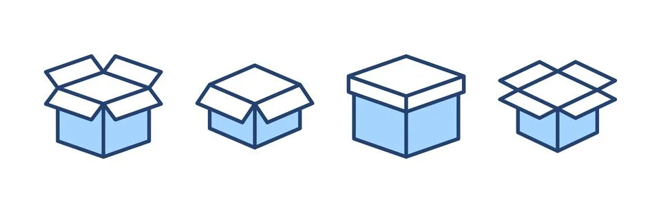 Box icon vector. box sign and symbol, parcel, package Stock Illustration