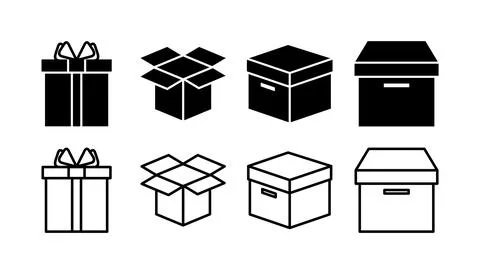 Box icon vector. Box sign. delivery package. parcel box. Illustrazione stock