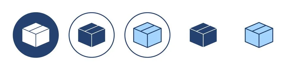 Box icon vector. box sign and symbol, parcel, package Illustrazione stock