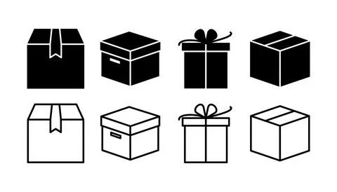 Box icon vector. Box sign. delivery package. parcel box. Stock Illustration