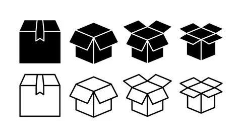 Box icon vector. Box sign. delivery package. parcel box. Illustrazione stock