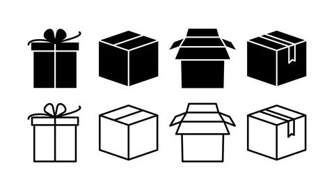 Box icon vector. Box sign. delivery package. parcel box. Illustrazione stock