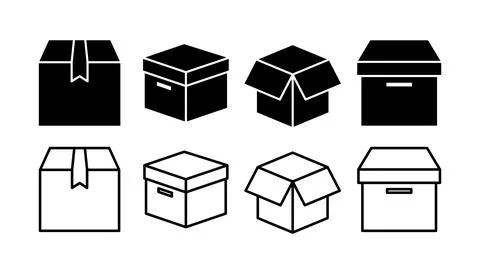 Box icon vector. Box sign. delivery package. parcel box. 库存插图