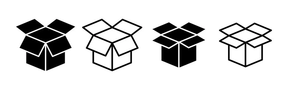 Box icon vector. Box sign. delivery package. parcel box. Illustrazione stock
