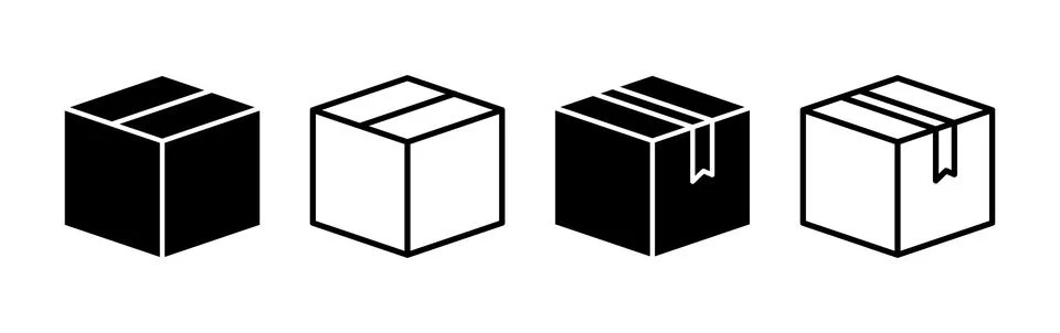 Box icon vector. Box sign. delivery package. parcel box. Illustrazione stock