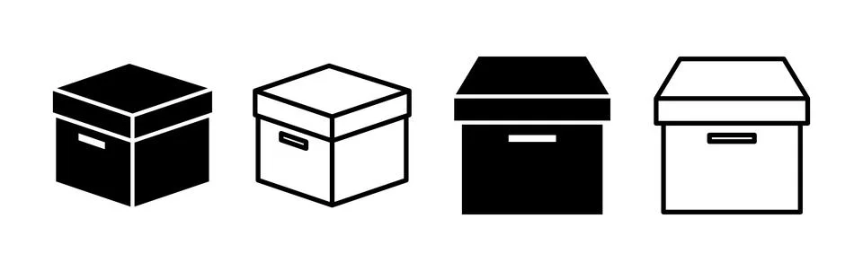 Box icon vector. Box sign. delivery package. parcel box. イラスト素材