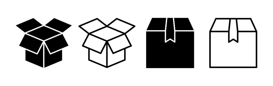 Box icon vector. Box sign. delivery package. parcel box. 스톡 일러스트