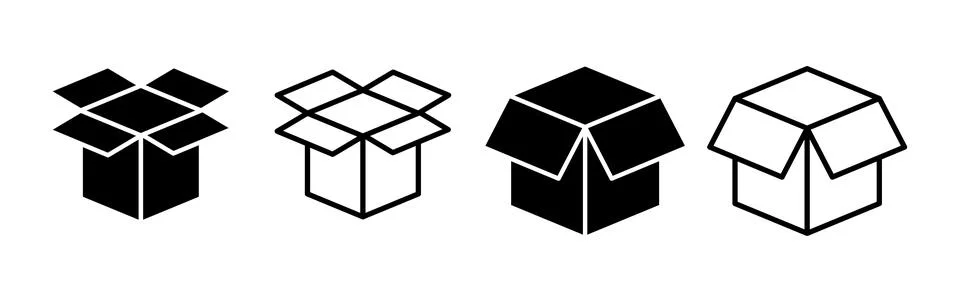 Box icon vector. Box sign. delivery package. parcel box. イラスト素材