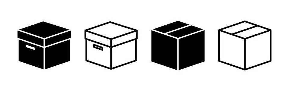 Box icon vector. Box sign. delivery package. parcel box. 스톡 일러스트