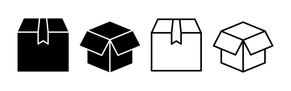 Box icon vector. Box sign. delivery package. parcel box. 库存插图