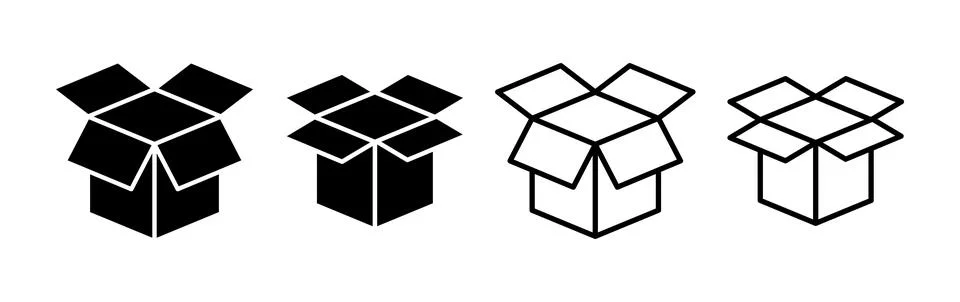 Box icon vector. Box sign. delivery package. parcel box. 库存插图