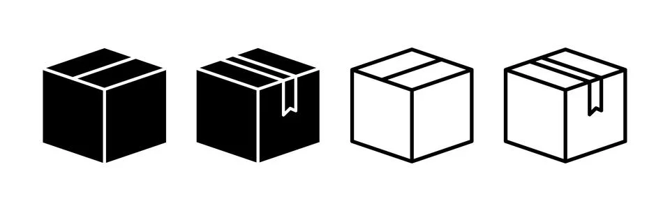 Box icon vector. Box sign. delivery package. parcel box. イラスト素材
