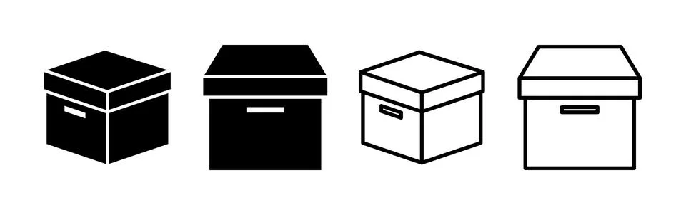 Box icon vector. Box sign. delivery package. parcel box. 스톡 일러스트