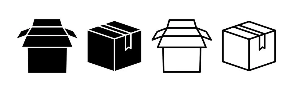Box icon vector. Box sign. delivery package. parcel box. 스톡 일러스트