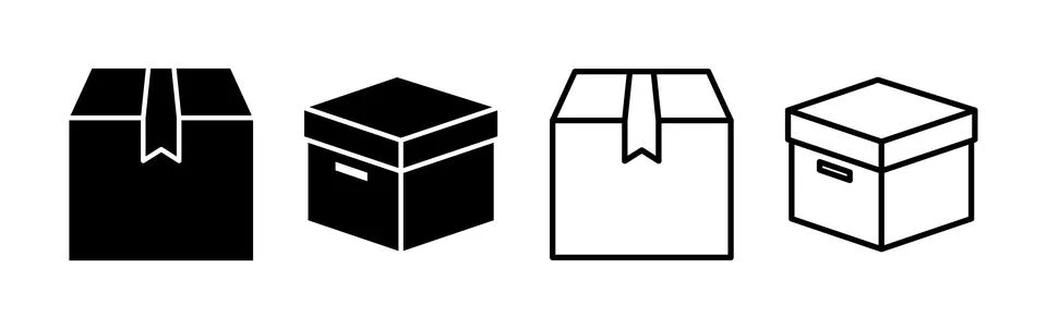Box icon vector. Box sign. delivery package. parcel box. Illustrazione stock