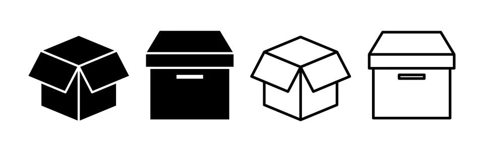 Box icon vector. Box sign. delivery package. parcel box. Illustrazione stock