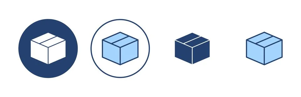 Box icon vector. box sign and symbol, parcel, package Stock Illustration