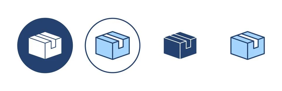 Box icon vector. box sign and symbol, parcel, package Illustrazione stock