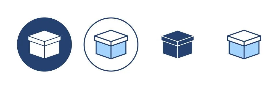 Box icon vector. box sign and symbol, parcel, package Illustrazione stock