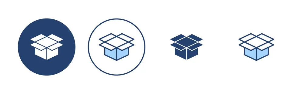 Box icon vector. box sign and symbol, parcel, package Illustrazione stock