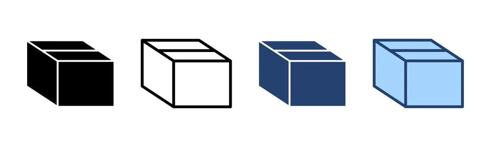 Box icon vector. box sign and symbol, parcel, package Stock Illustration