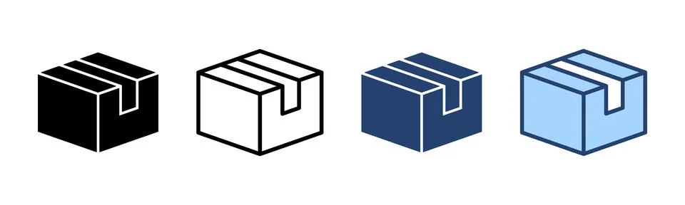 Box icon vector. box sign and symbol, parcel, package Stock Illustration
