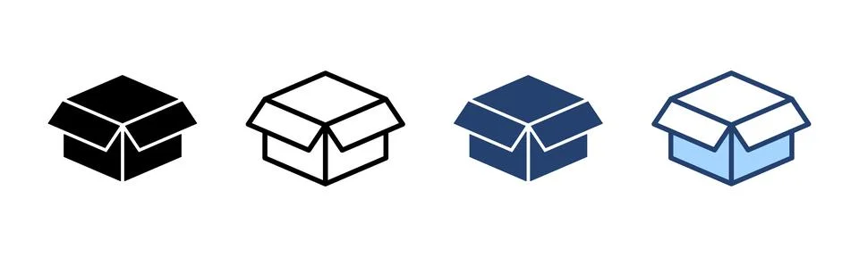 Box icon vector. box sign and symbol, parcel, package Stock Illustration