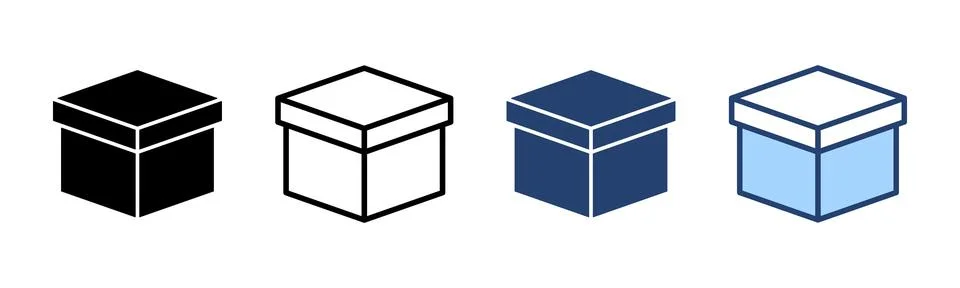 Box icon vector. box sign and symbol, parcel, package Illustrazione stock