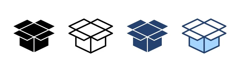 Box icon vector. box sign and symbol, parcel, package Stock Illustration