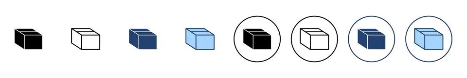 Box icon vector. box sign and symbol, parcel, package Stock Illustration