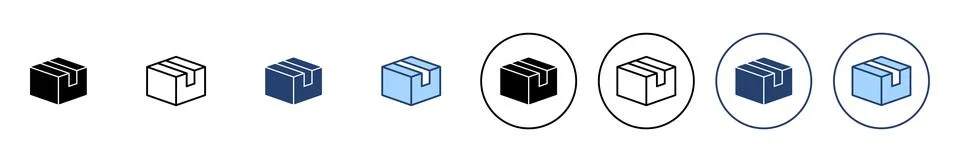 Box icon vector. box sign and symbol, parcel, package 스톡 일러스트