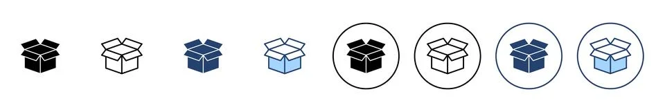 Box icon vector. box sign and symbol, parcel, package Stock Illustration